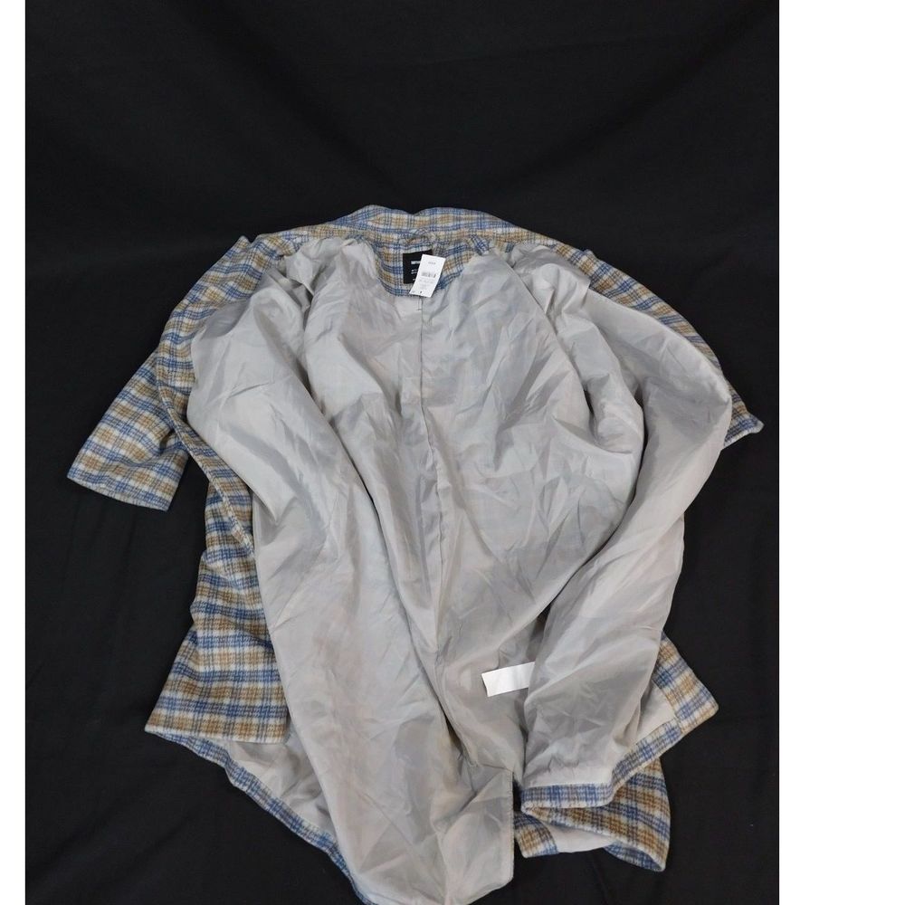 Cotton On 2 Button Plaid Long Coat NWT Size 12 - Picture 10 of 14